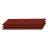 Коньковый элемент Шинглас, красный 1000 х 250 мм